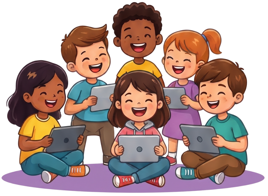 A child learning with BrightMinds